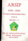 Arsip soal-soal ulangan akhir semester II (UAS II) kelas 1-5
