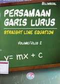 Persamaan garis lurus: jilid 1 (bilingual)